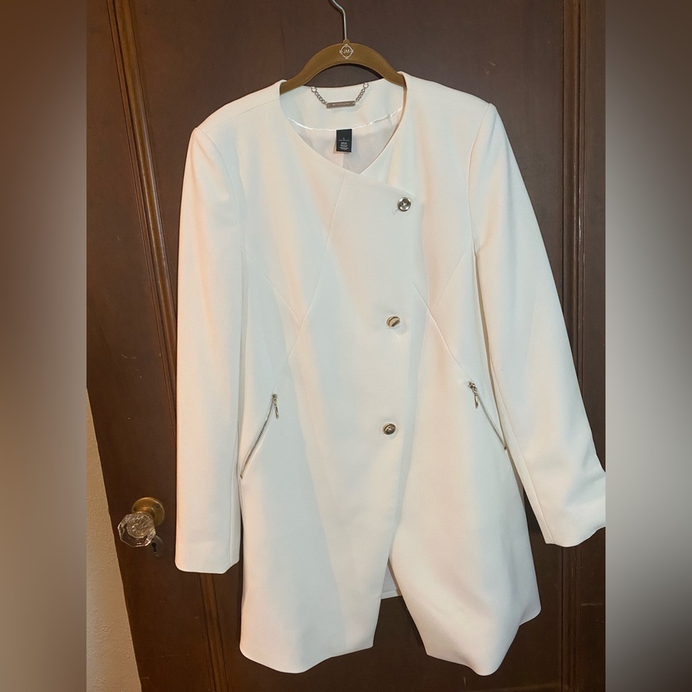 Chic White Pea Coat